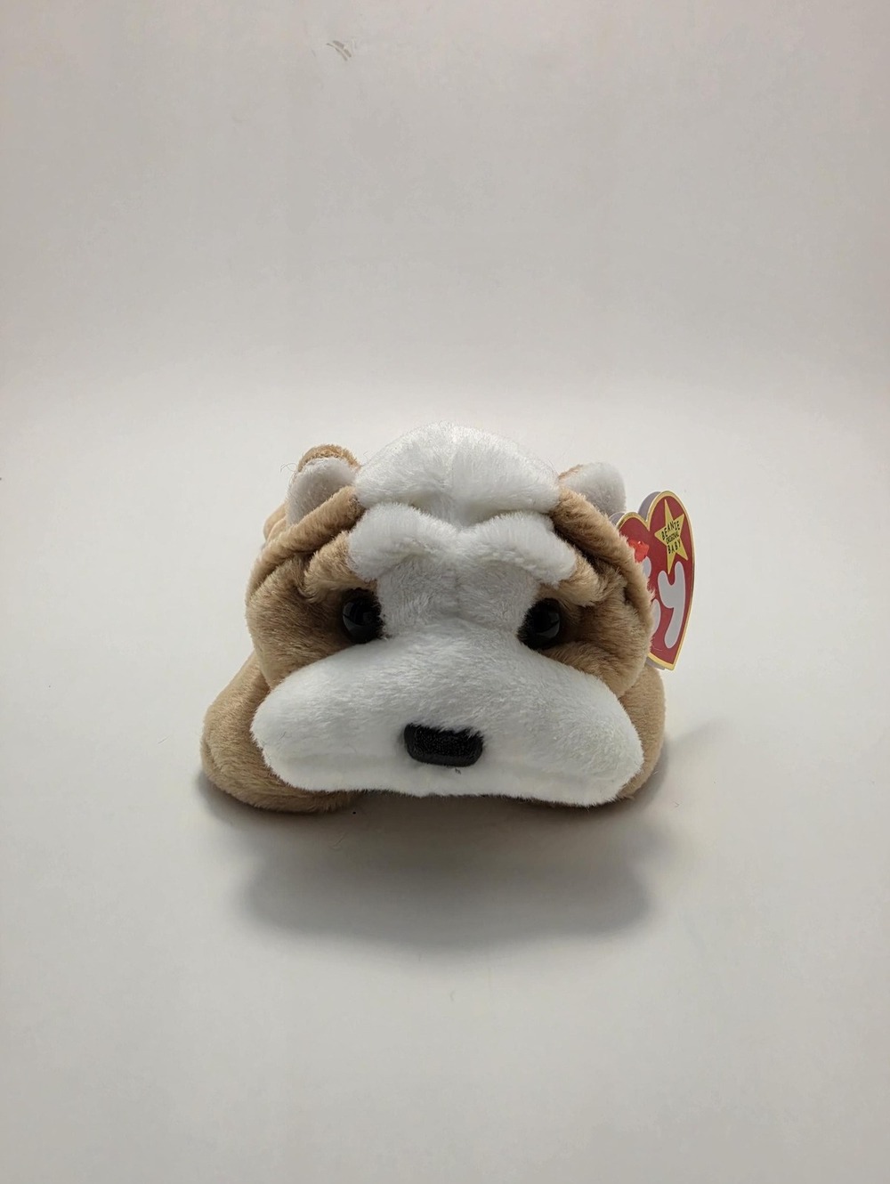 Ty Beanie Baby “Wrinkles” the Bulldog  - Handmade in Indonesia Canadian Tush